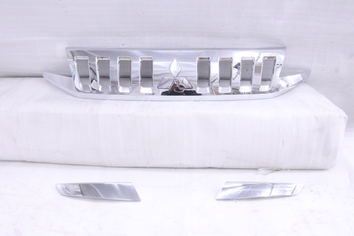 4X-149★【値下】新車外し★前期 B11A ekスペースカスタム フロントグリル ヘッドライトガーニッシュ付★7450A894 メッキ 純正★三菱 (DM)拍卖