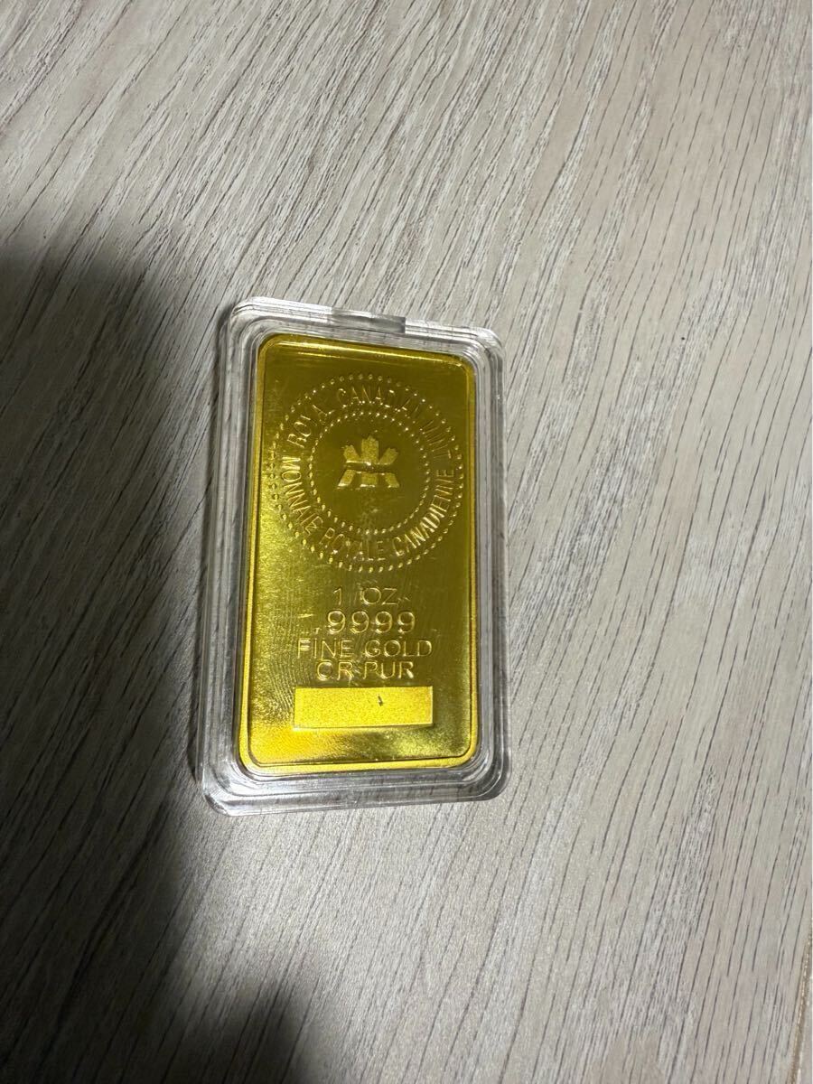 海外 インゴット ロイヤル カナディアン・ミント 1オンス ゴールドバー 金貨 未鑑定 インテリア オブジェ ジャンク拍卖