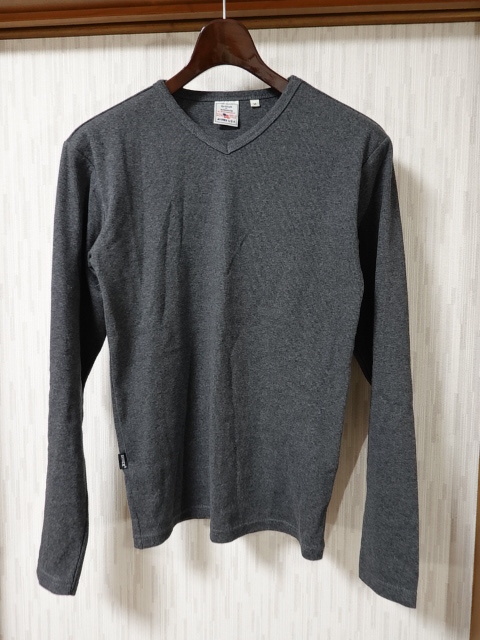 ●AVIREX アヴィレックス Vネック ストレッチTシャツ カットソー M●0525●拍卖