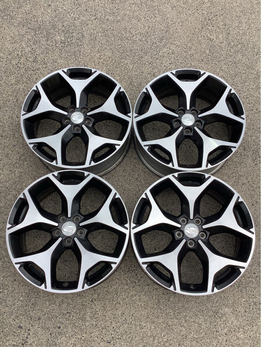 ★簡易洗浄済★ フォレスター SJ系 スバル純正アルミホイール ENKEI 18×7J+48 100-5H 中古品 4本拍卖