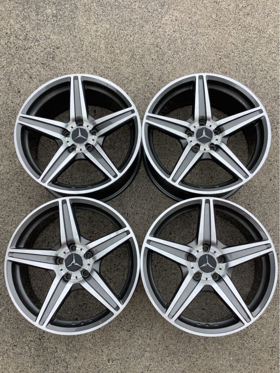★現品限り★ メルセデスベンツ社外アルミホイール 前18×8J+32 112-5H 後18×9J+35 112-5H 中古品4本拍卖