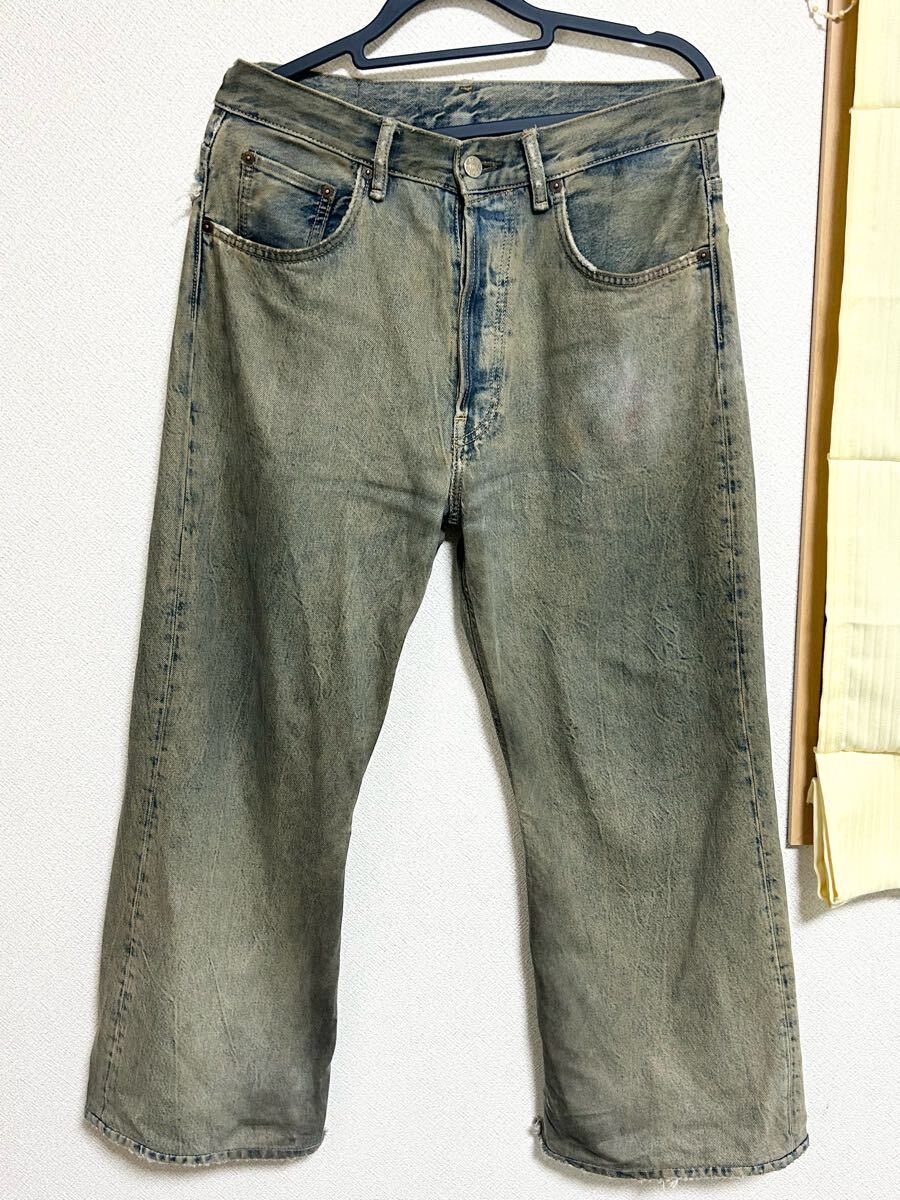 acne studios アクネ デニム ストレート ヴィンテージ加工 タグ付き ジーンズ デニム拍卖