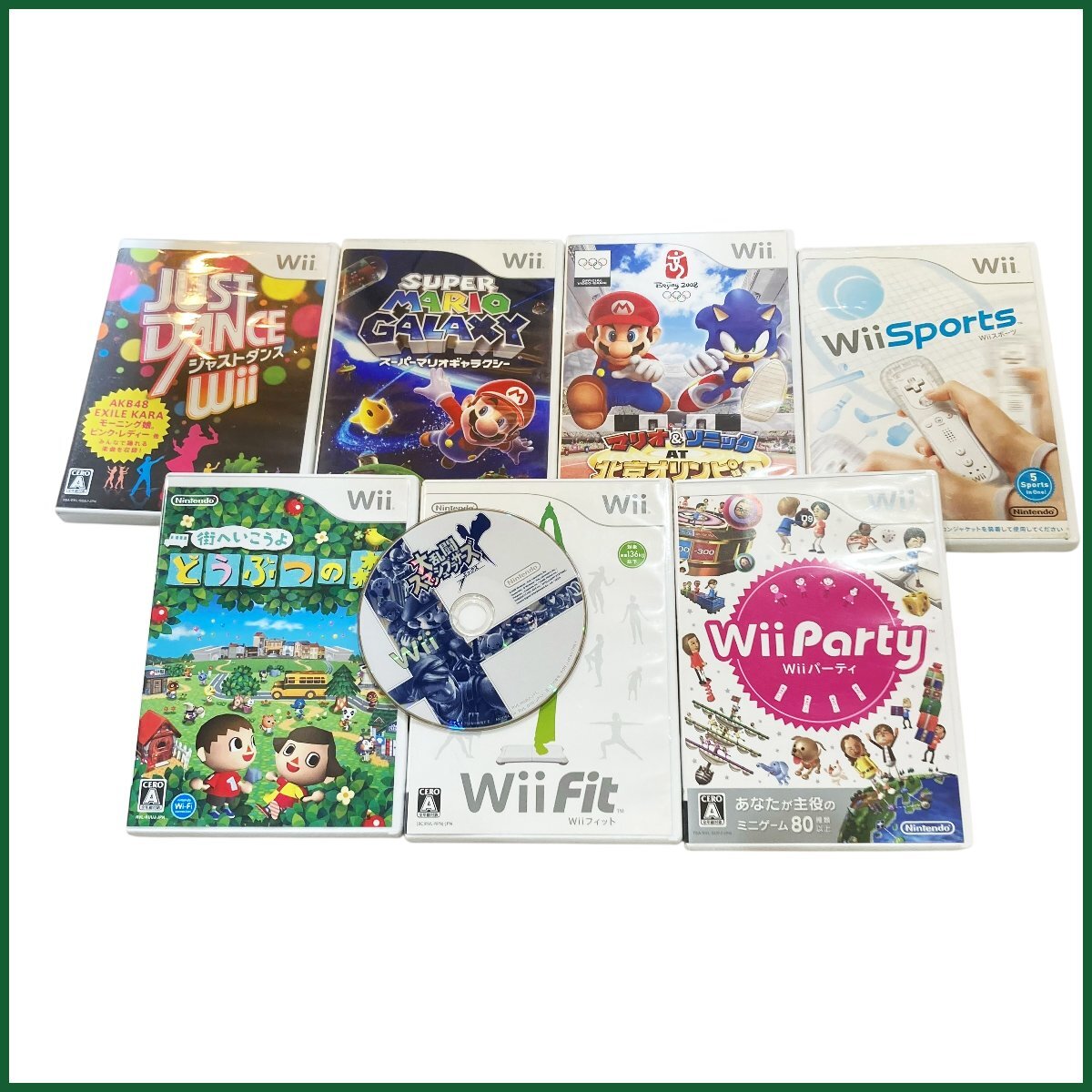 中古●任天堂●Wiiソフト8本まとめて どうぶつの森/スポーツ/ジャストダンス/マリオ/パーティ/スマブラX 札幌拍卖