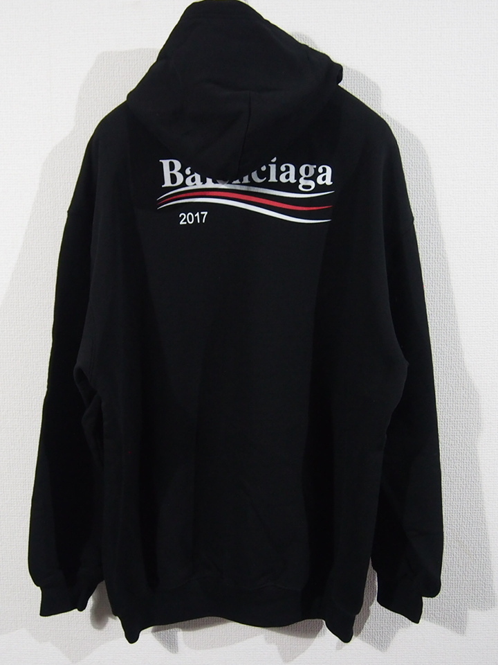 ☆BALENCIAGA バレンシアガ☆【492249 TWK40】キャンペーン ロゴ プリント プルオーバー パーカー フーディー スウェット Pullover hoodie拍卖