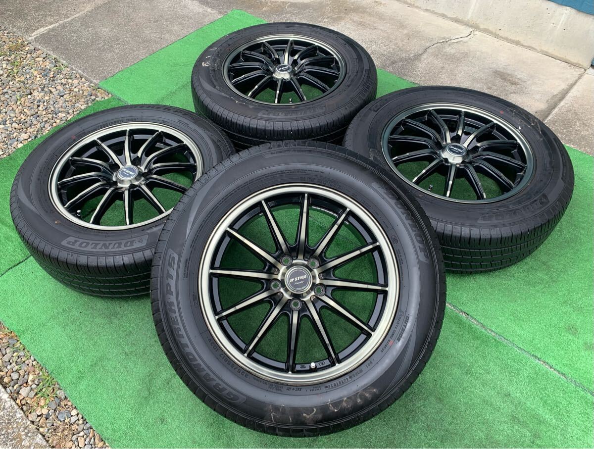2024年製★JP STYLE 17インチホイール&DUNLOP 225/65R17 4本セット★ ハリアー RAV4 レクサスNX CR-V等★拍卖