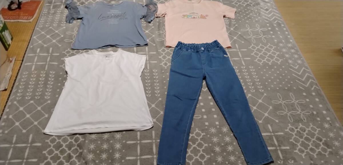 女性 女の子 150 まとめ売り 4点 tシャツ パンツ デニム拍卖