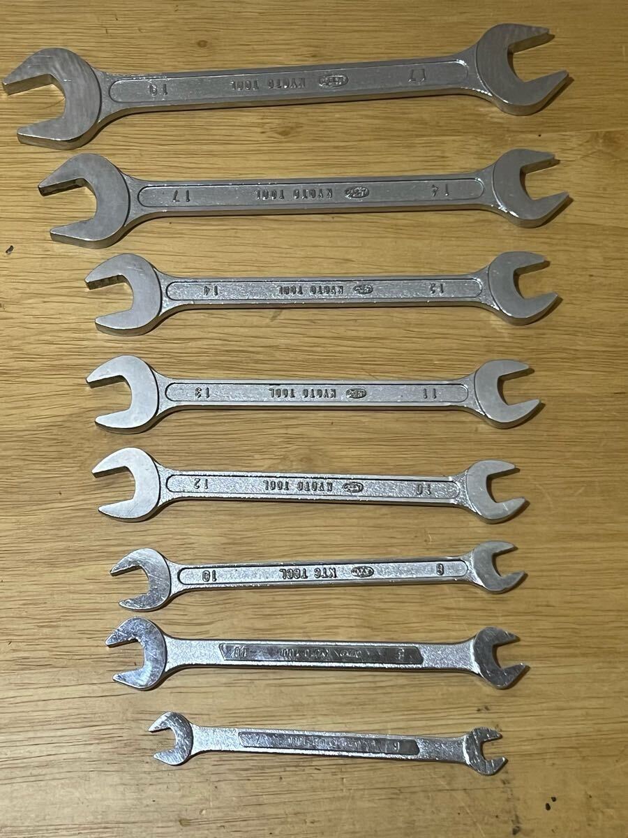 売切  KTC スパナ 8本 6.7mm8.10mm×2本10.12 mm11.13 mm12.14 mm14.17 mm17.19mm 両口スパナ拍卖
