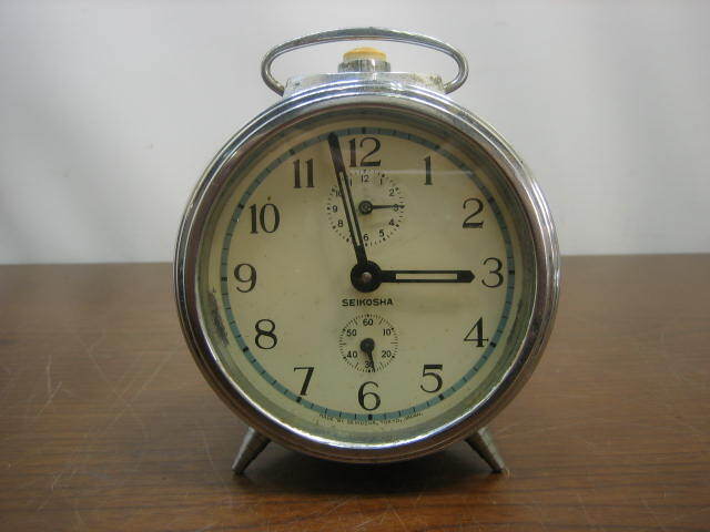 ◆SEIKOSHA 精工舎◆昭和レトロ 目覚まし時計 置時計 手巻き ゼンマイ式◆菅ーG拍卖