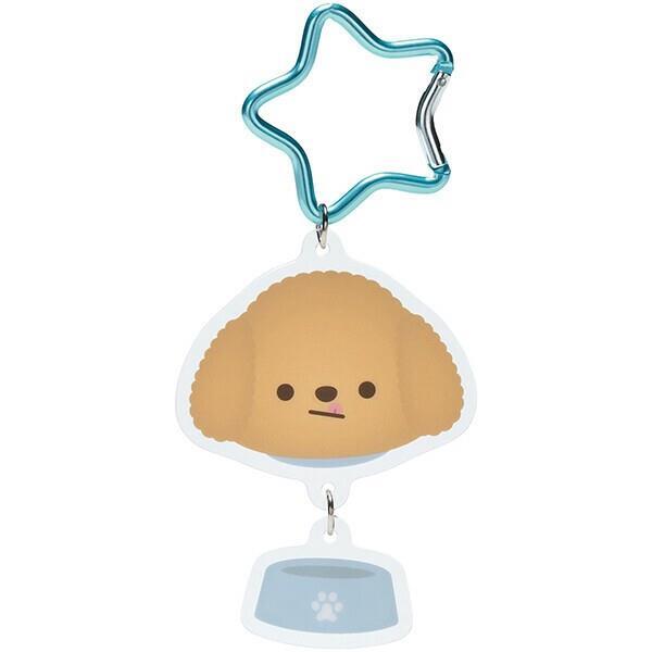 カラビナ付アクリルキーホルダー ぱぷぱぷぱぴー TOY POODLE(トイプードル) スケーター拍卖