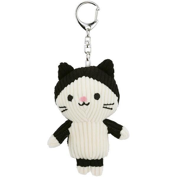 にゃーにゃ ぬいぐるみ付きキーホルダー マスコット (コーデュロイ生地) はっちゃん スケーター拍卖