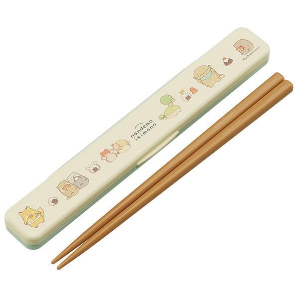 なんでもいきもの お箸セット 音のならない 箸・箸箱セット 抗菌 キャラクター スケーター拍卖