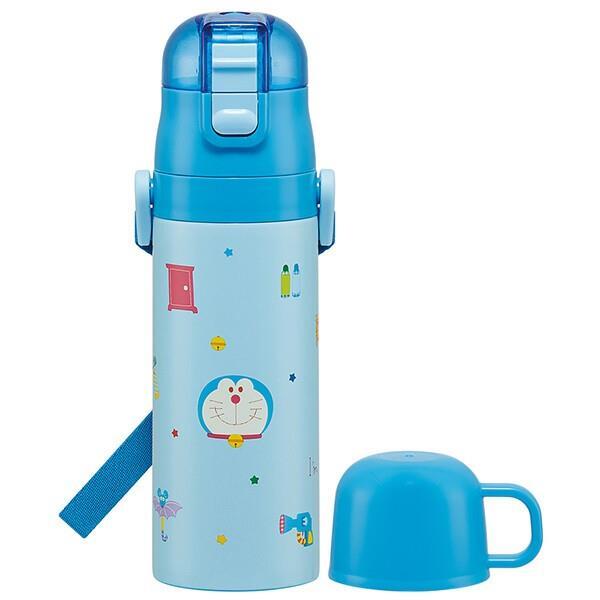 ドラえもん 水筒 マグボトル ステンレスボトル 保温 保冷 超軽量 コンパクト 2WAY コップ飲み 直飲み ギンガム スケーター拍卖