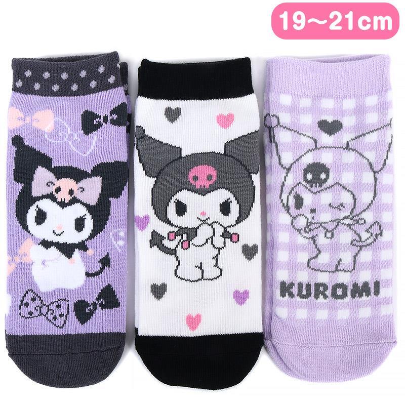 クロミ スニーカーソックス 靴下 3足セット 19-21cm キッズ 女の子 子供 子ども サンリオ sanrio キャラクター拍卖