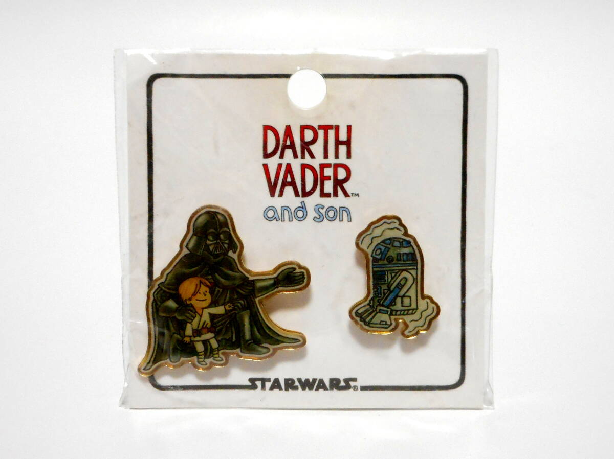 スターウォーズ ダース・ヴェイダーとルーク(4才) ピンバッジ ピンズ 2個セット STAR WARS DARTH VADER Luke Skywalker R2-D2拍卖