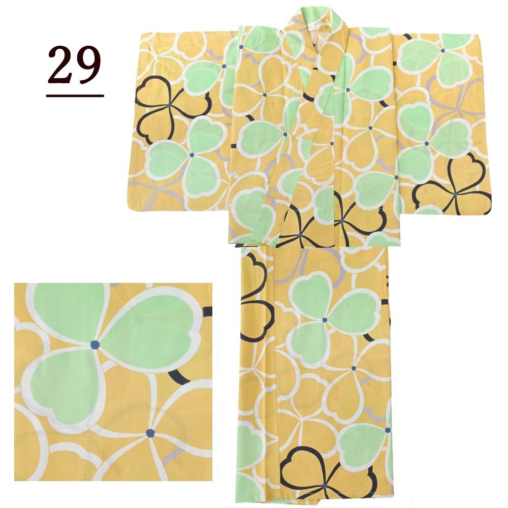 ■セパレート 浴衣■着付け簡単! しわ兵児帯 2点セット 仕立て上がり 綿紅梅 ta-327 (29) 【二部式 レディース お祭り へこおび】拍卖