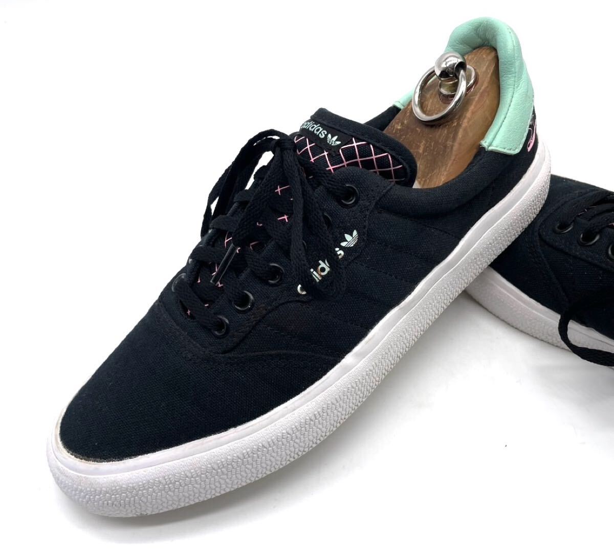 【アディダススケートボーディング/3MC/DB3100】高級ローカットスニーカー!ブラック×エメラルド/jp26.5cm!衝撃プライス!5/9拍卖