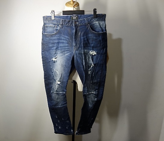 TK 新品近 グラム glamb スラムコーティングデニムパンツ GB17SM/P09 クラッシュ加工 ジーンズ 3拍卖