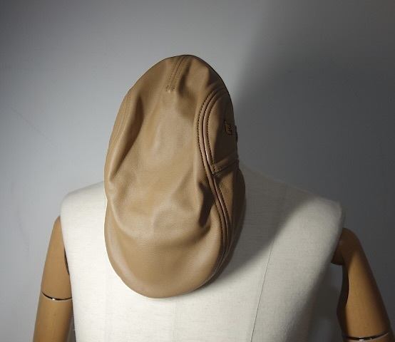 TK 新品同様 ゴールデンベアー Golden Bear 本革 レザーハンチングキャップ 帽子 ハット 羊革拍卖