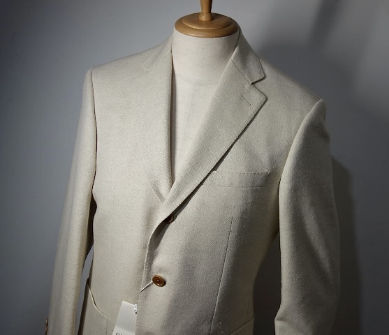 TK 新品タグ付 58800円 ダーバン DURBAN シルク混 テーラードジャケット 雰囲気◎ネップ加工 92A5拍卖