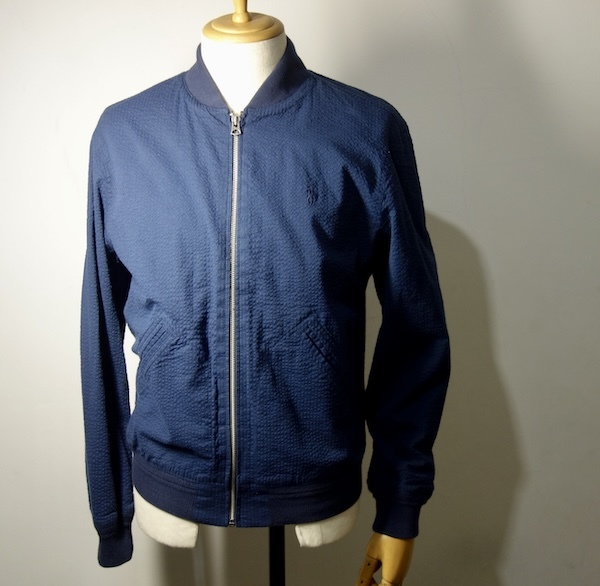 TK ラルフローレン POLO RALPH LAUREN シアサッカー ジップジャケット 紺色ネイビー XS拍卖