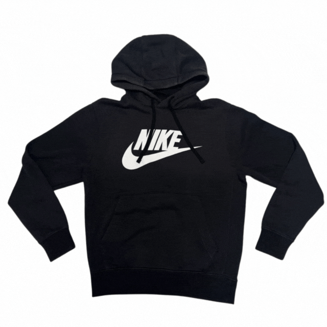 ナイキ ビッグスウォッシュ ブラックパーカー ホワイトロゴ フーディー NIKE トレーニング 裏起毛 スポーツ タウンユース 雅瀬1401拍卖