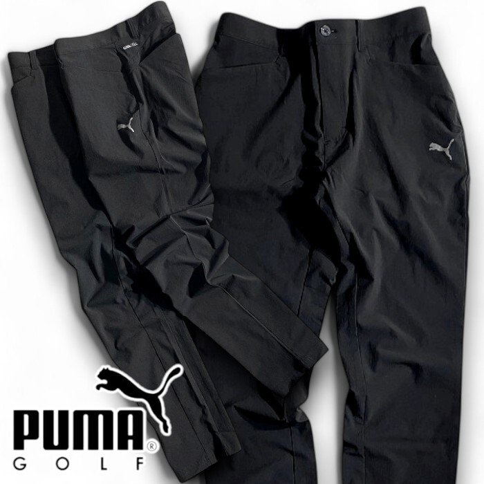 PUMA プーマ ゴルフ 定価1.3万 coolCELL 接触冷感 4WAYストレッチ テーパード ロングパンツ ゴルフウェア 627651 01 XL ▲032▼50501w05拍卖