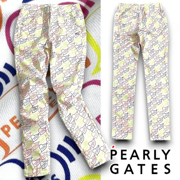 PEARLY GATES パーリーゲイツ 定価3.1万 ドライタッチ ドビー 総柄 ストレッチ パンツ ゴルフ レディース 2131404 032 0 ▲035▼50507w04拍卖