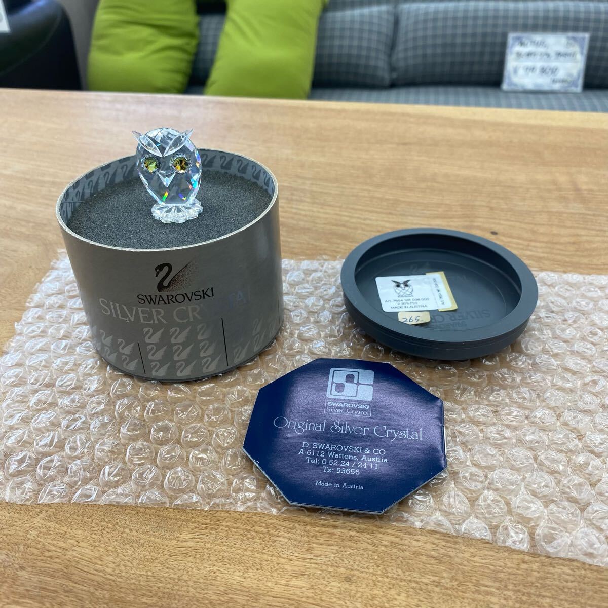 SWAROVSKI スワロフスキー フクロウ 置物 クリスタルガラス 605拍卖