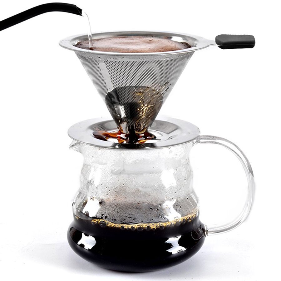 コーヒー ドリッパー ペーパーレス不要 ステンレス コーヒードリップ フィルター ペーパー 不要 食洗機対応 1-4杯用 99mm bsa20206拍卖
