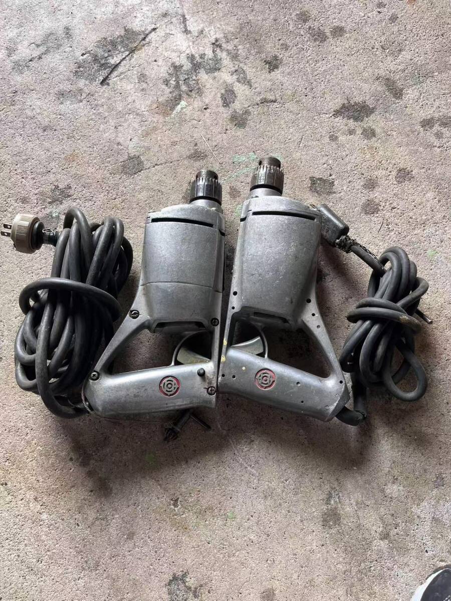 e383★HITACHI ELECTRIC DRILL LUh5電気ドリル 2個セット★拍卖