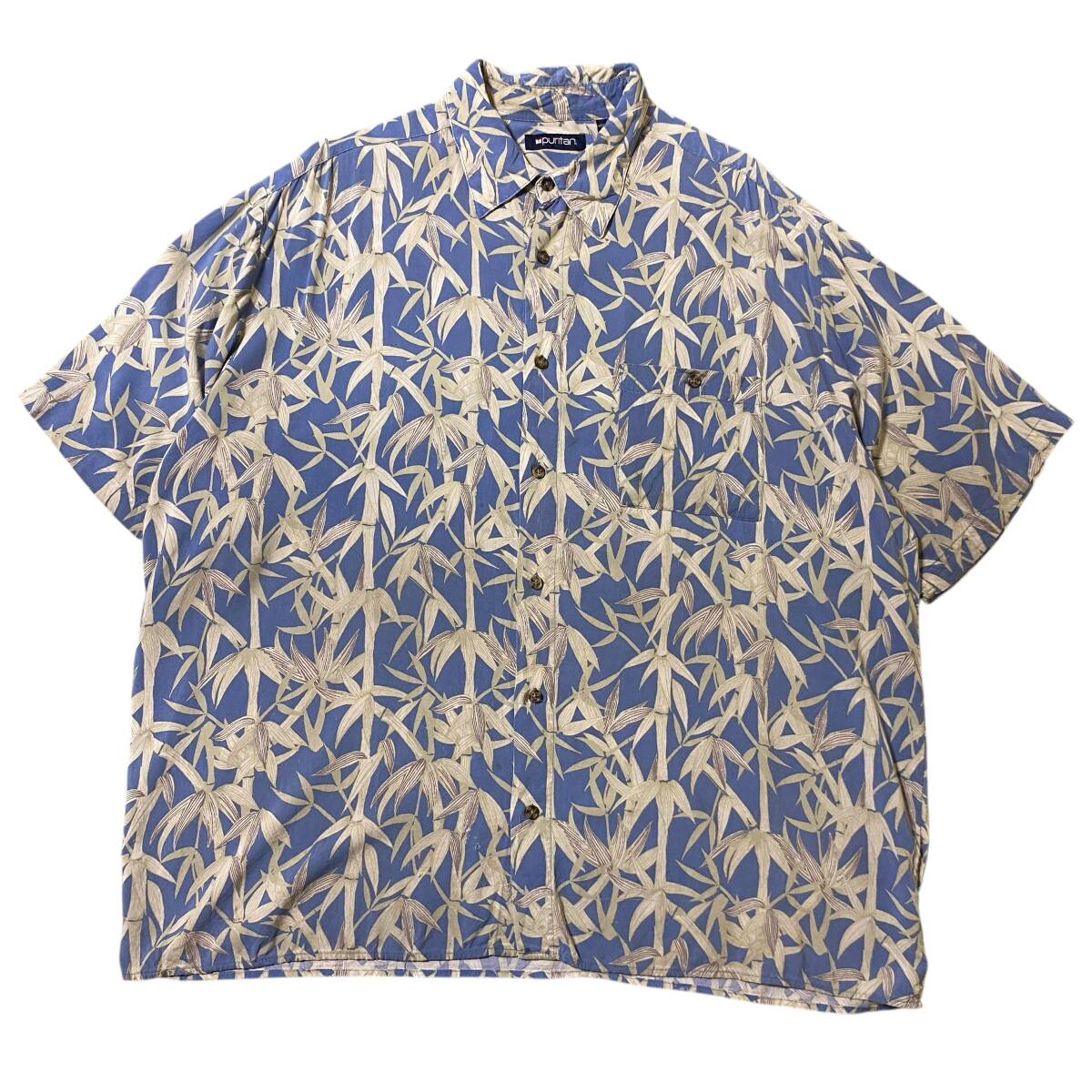 アメリカ古着 puritan ピューリタン アロハシャツ バンブー XLサイズ ハワイアン 【AL34】拍卖