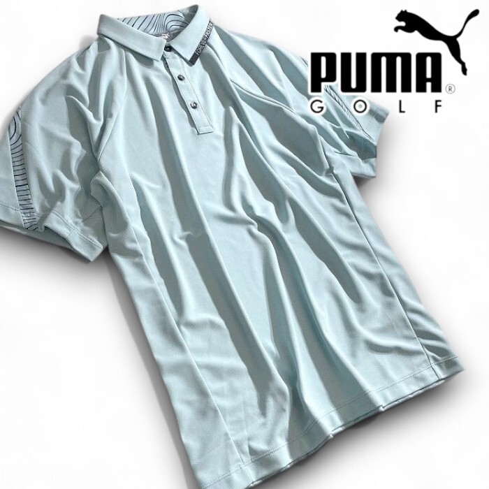 PUMA プーマ ゴルフ 定価1.3万 盛夏対応 ICELIVE メッシュ切替 ストレッチ 半袖 ポロシャツ ゴルフウェア 627601 M 02 ▲030▼50425w07拍卖
