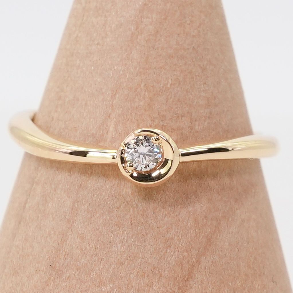 美品 スタージュエリー ムーンセッティング ダイヤ リング/24-4190拍卖