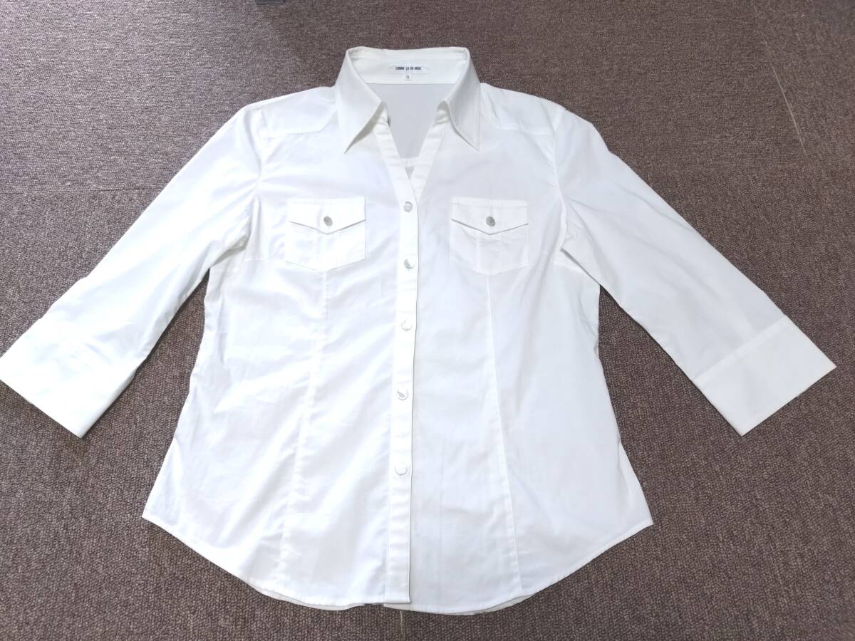 ★ COMME CA DU MODE コムサデモード 七分袖 シャツ 11 前開き 衿 ★拍卖