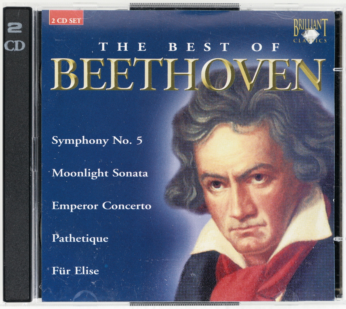 2CD THE BEST OF BEETHOVEN 運命 ブロムシュテット 以下抜粋含む~月光,春,エグモント,ロマンス,皇帝,悲愴,コリオラン,田園,エリ-ゼ,他拍卖
