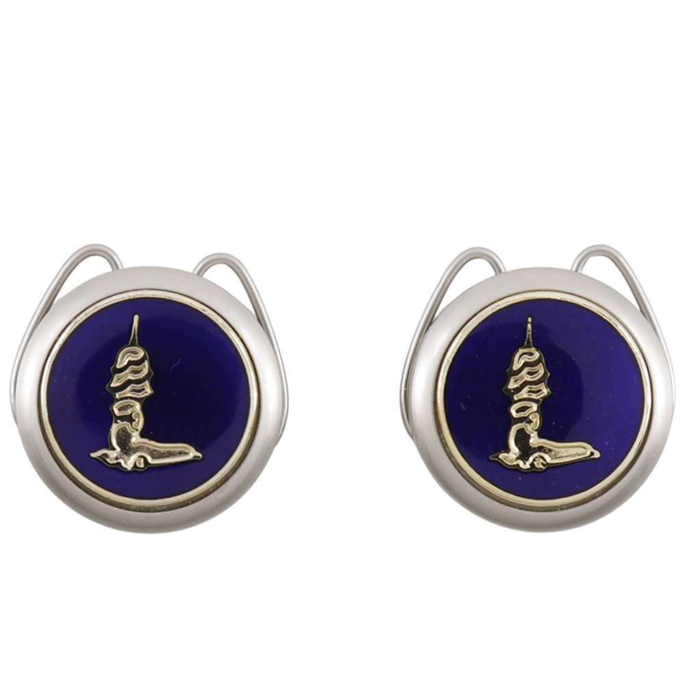 TRUSSARDI トラサルディ ロゴ カフス 金属製 シルバー メンズ【I130425005】中古拍卖