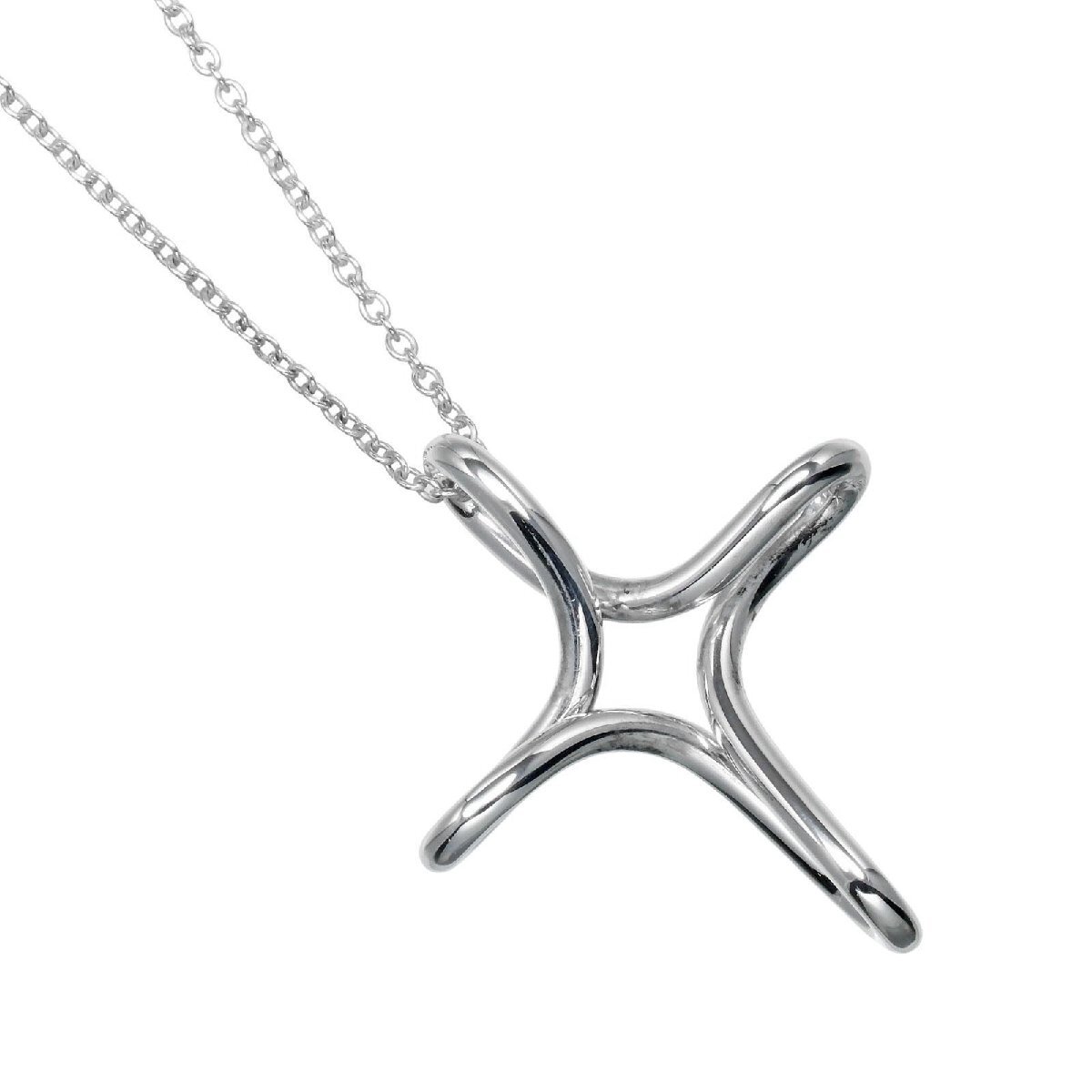 ティファニー TIFFANY&Co. オープンクロス ネックレス シルバー925 約3.28g【I132525088】中古拍卖