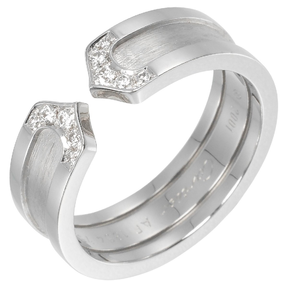 カルティエ CARTIER 2C 16号 リング 指輪 K18WG ホワイトゴールド ダイヤモンド 約8.5g【I140525010】中古拍卖