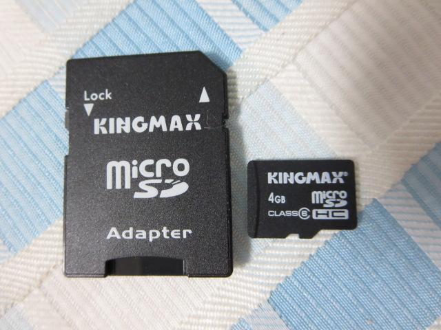 KINGMAX microSDメモリカード/microSDHC 4GB CLASS6/アダプタ付き拍卖