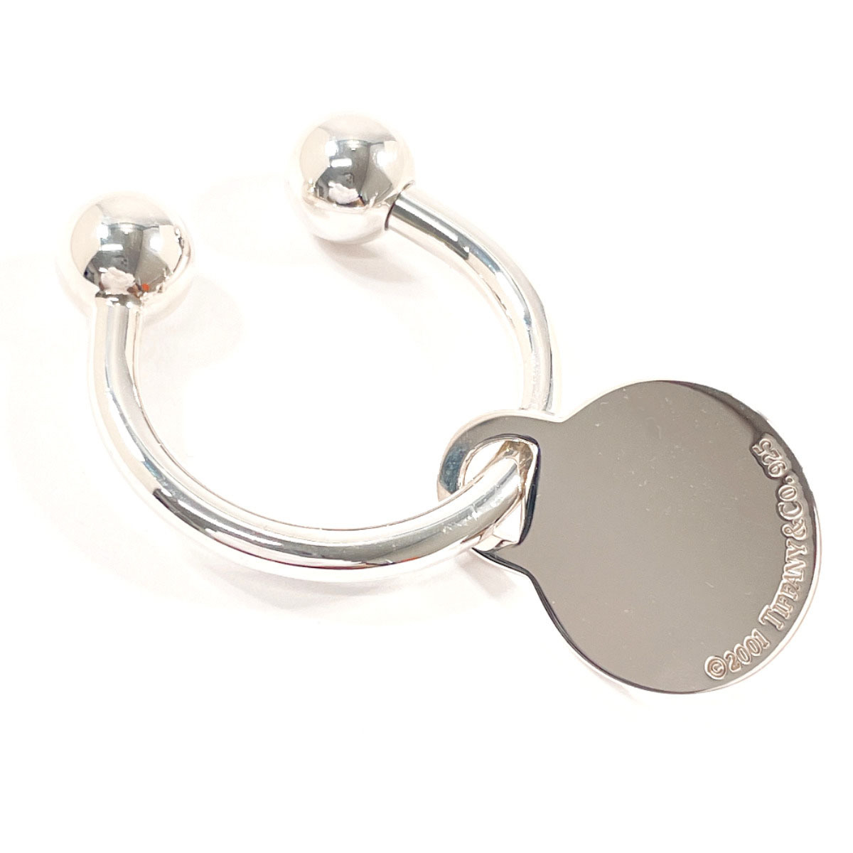 ティファニー TIFFANY&Co. キーリング ラウンド タグ スクリューボール キーホルダー シルバー925 新品仕上げ済み拍卖