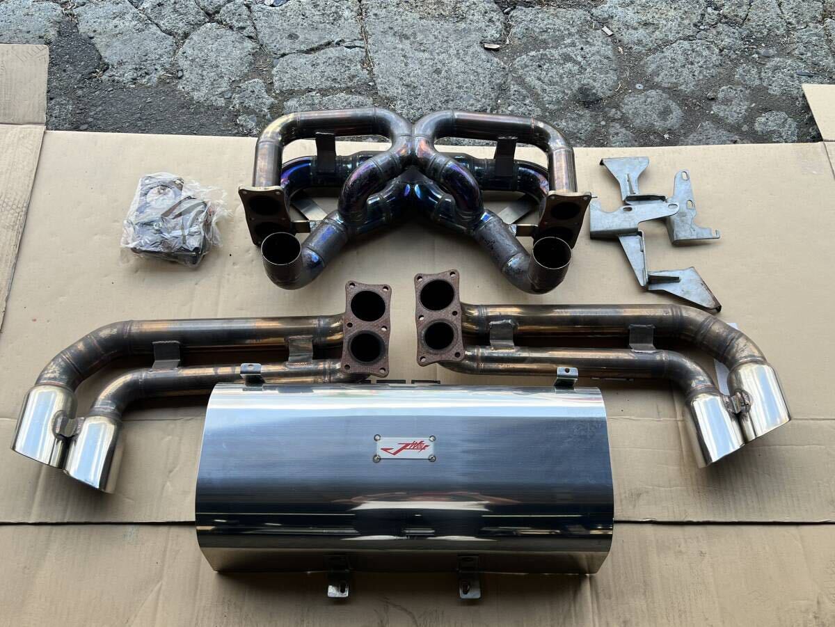 美品★ J-WOLF フェラーリ F430 マフラー エキゾーストシステム ブラケット ガスケット 付き ジェイウルフ F430 F430スパイダー Ferrari 拍卖