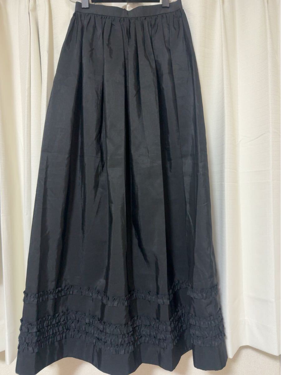 ロングスカート☆フォーマル☆ステージ☆ ブラック系☆9☆ ウエストゴムなし☆ふんわりお姫様デザイン☆光沢☆拍卖