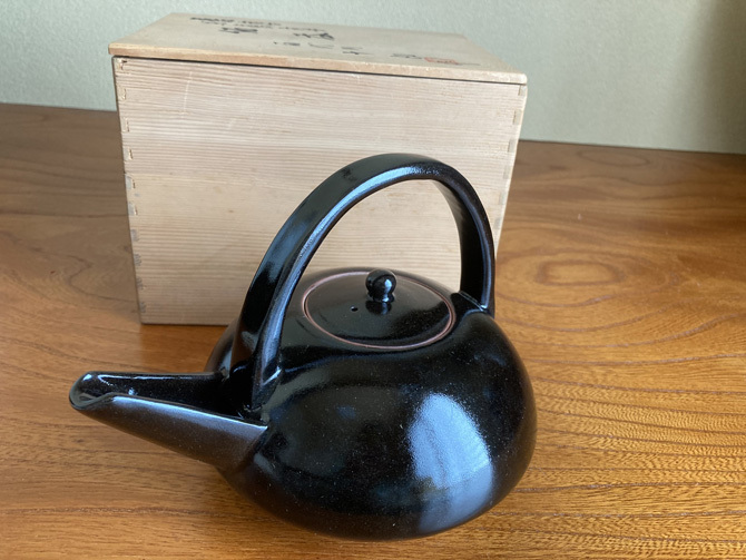 酒器 薩摩焼 黒薩摩酒器 苗代川 染浦十郎 1053拍卖