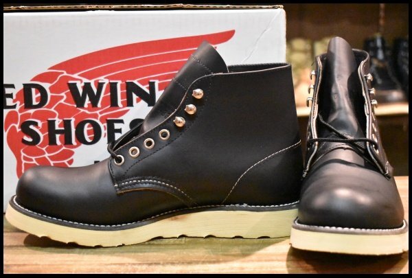 【6D 箱付 DEAD 犬タグ 98年】レッドウィング 8165 アイリッシュセッター 黒 ブラッククローム プレーントゥ ブーツ redwing HOPESMORE拍卖