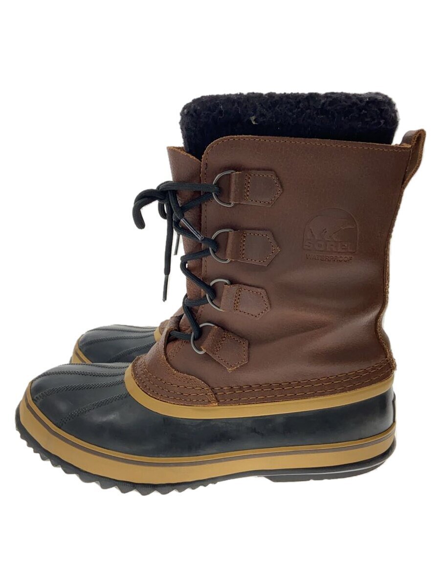 SOREL◆スノーブーツ/27cm/BRW/レザー/NM1439-200拍卖