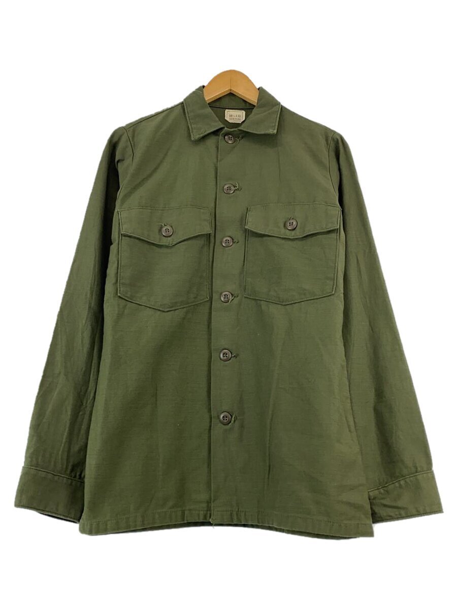 US.ARMY◆70s/76年/ユーティリティシャツ/OG107/POLLOCK/長袖シャツ/14.5/コットン/GRN拍卖
