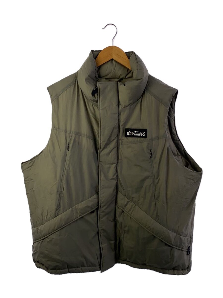 WILDTHINGS◆ダウンベスト/L/ナイロン/KHK/WT21578SN-DI拍卖