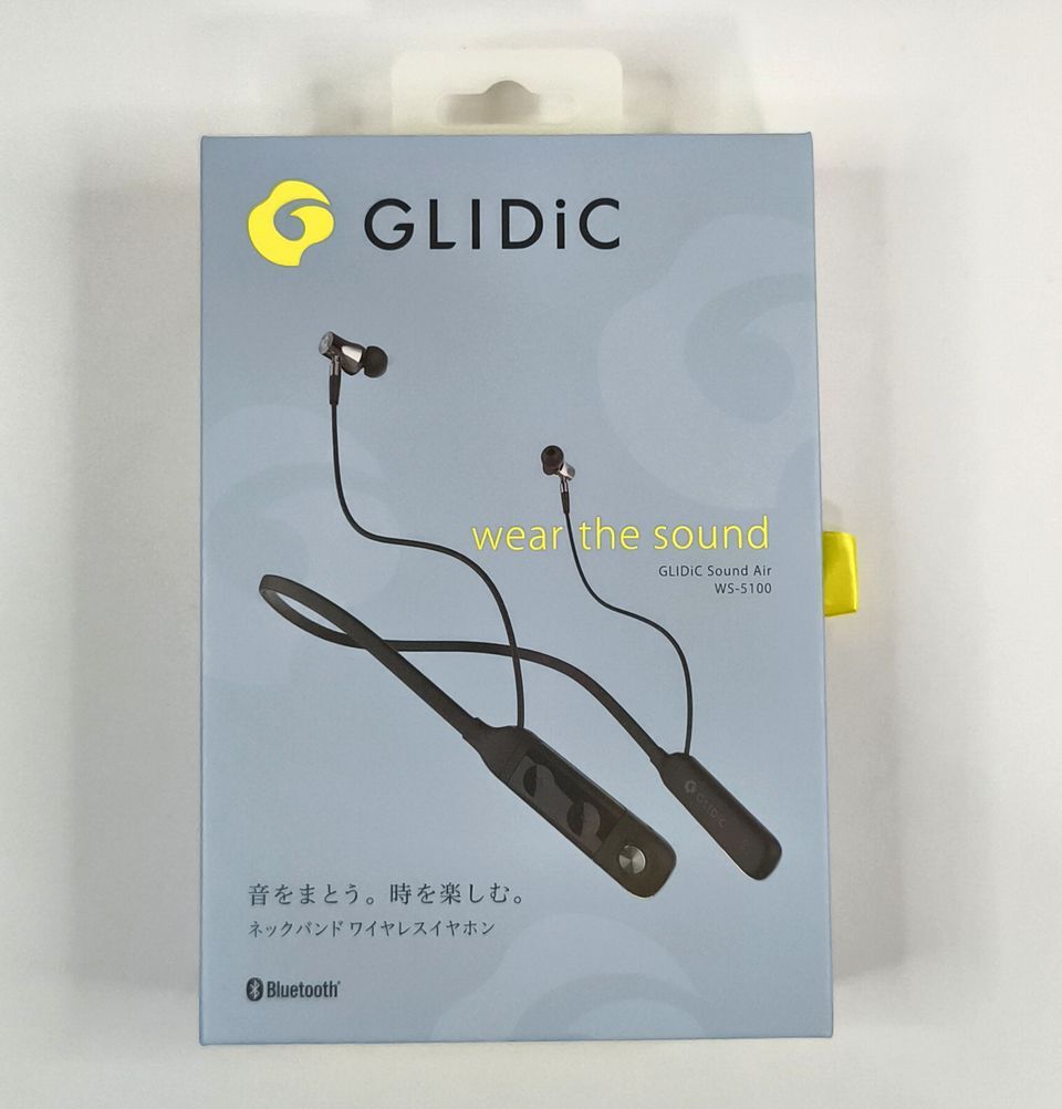 【送料無料】GLIDiC Sound Air WS-5100 Bluetooth ワイヤレス ネックバンド ブラック(急速充電 コンパクト収納 イヤホン ヘッドフォン)拍卖