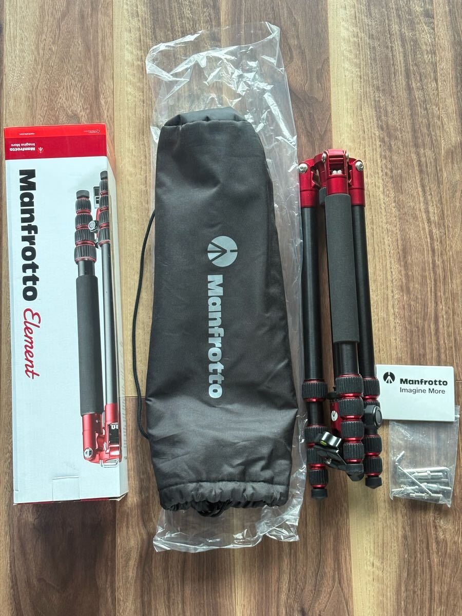 マンフロット manfrotto element エレメント 軽量 トラベル 三脚 MKELEB5RD-BH拍卖