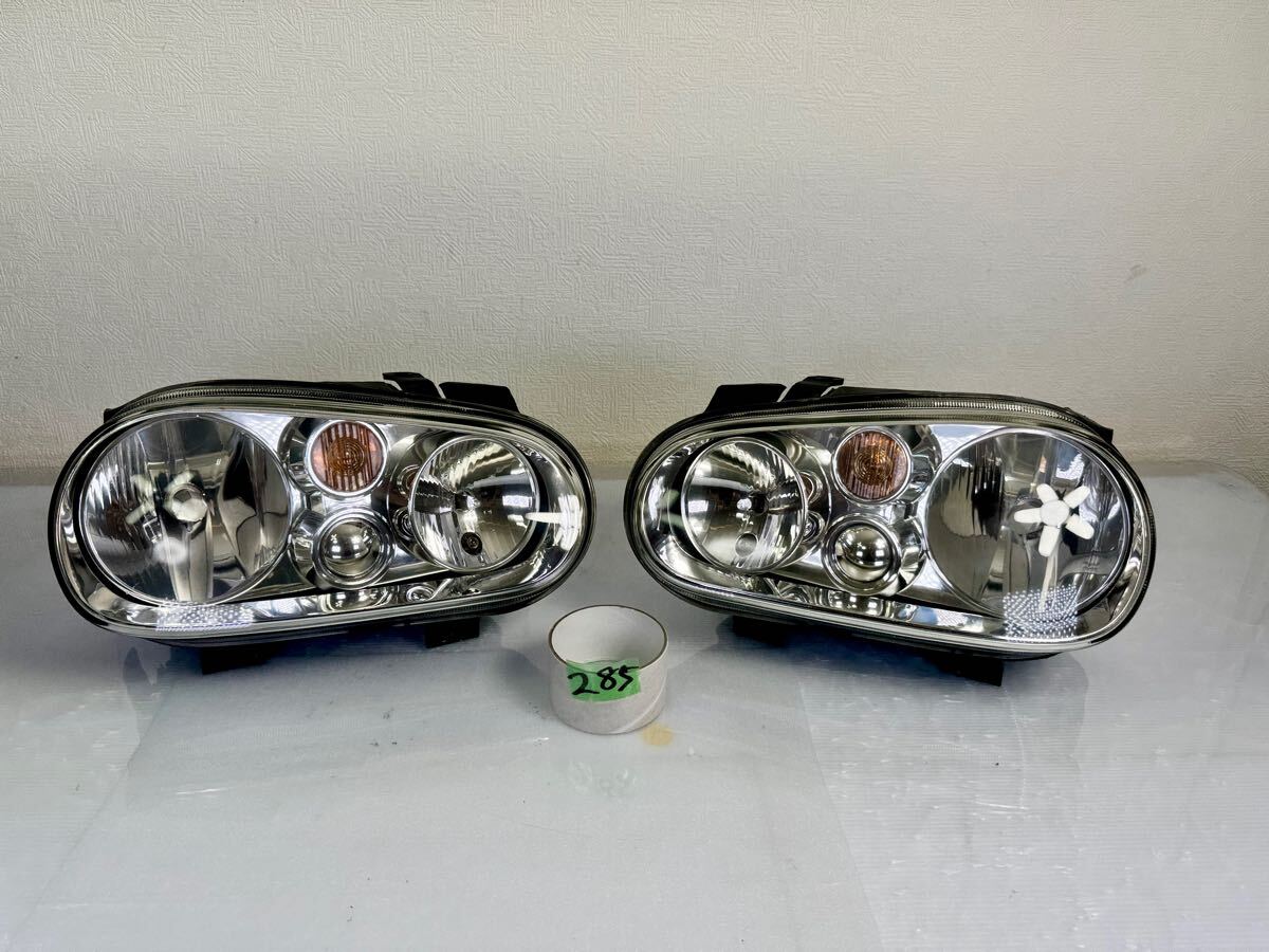 ★迅速★美品 VW ゴルフ4 純正 MK4 ハロゲン 左右ヘッドライト/ランプ 1J2 941 015A 132拍卖